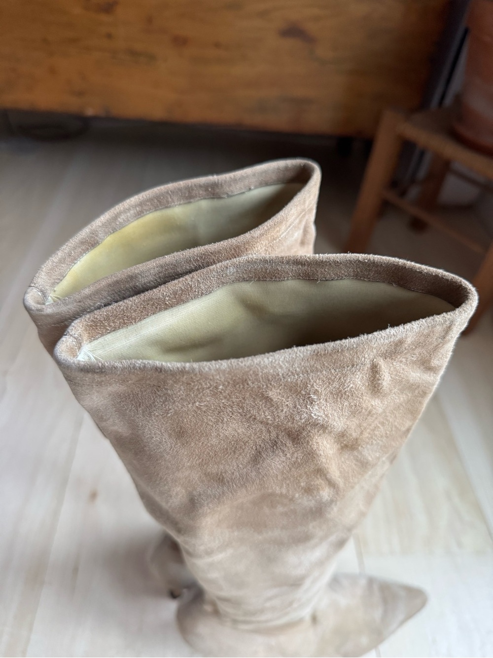 Manolo Blahnik Suede Knee-High Boots - Picture 7 of 12